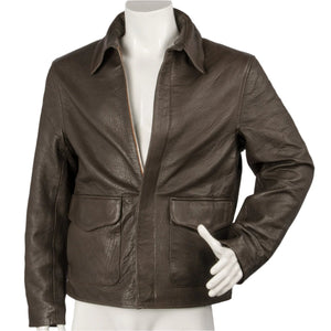Indiana Jones Cowhide Distressed Brown Leather Jacket