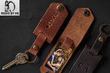 Personalized Custom Engraved Leather Photo Key Chain