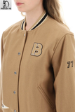 Womens BOSS Varsity Jacket With Logo Patch