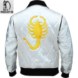 Mens Ryan Gosling Drive Scorpion Satin Bomber Jacket