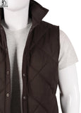 YELLOWSTONE John Dutton Kevin Costner Brown Quilted Vest