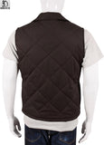 YELLOWSTONE John Dutton Kevin Costner Brown Quilted Vest