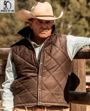 YELLOWSTONE John Dutton Kevin Costner Brown Quilted Vest