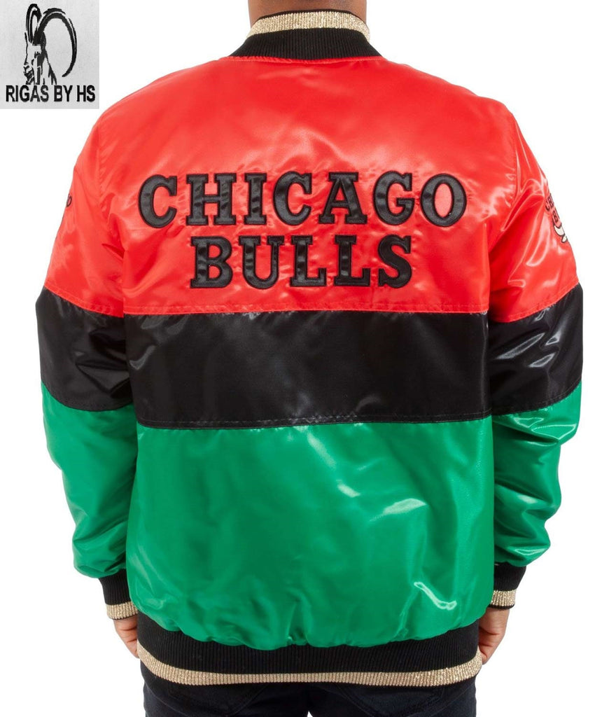 Chicago Bulls Tri-Color Jacket Blk/Red/Wht in 2023
