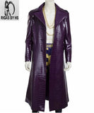 SUICIDE SQUAD Jared Leto JOKER Leather Purple Coat