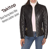 Nyx Black Quilted Classic Designer Real Leather Jacket Women Missy Plus Size