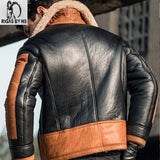 B3 Thickened Shearling Bomber Air Force Flight Leather Jacket