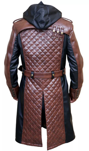 Assassin's Creed Jacob Frye's Syndicate Leather Trench Coat Costume
