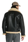 B3 RAF Aviator Pilot Flying Bomber Real Fur Shearling Sheepskin Leather Jacket