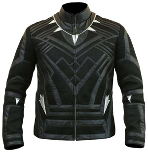 Black Panther Avengers Infinity War Black Leather Jacket