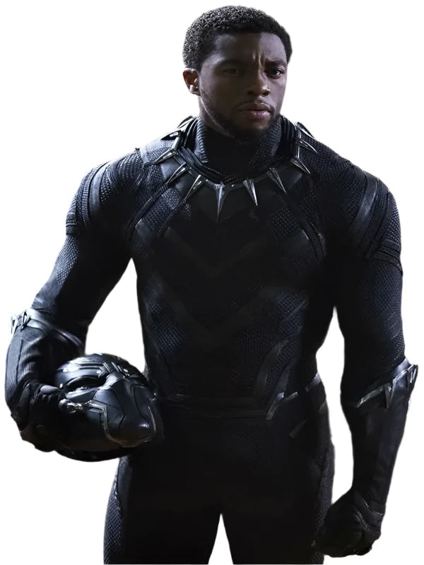 Black Panther Avengers Infinity War Black Leather Jacket