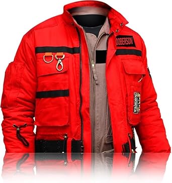 Ghostbusters Frozen Empire Paul Rudd Red Jacket With Customized Name Badge