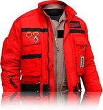 Ghostbusters Frozen Empire Paul Rudd Red Jacket With Customized Name Badge