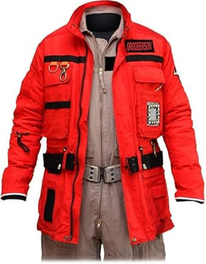 Ghostbusters Frozen Empire Paul Rudd Red Jacket With Customized Name Badge