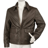 Indiana Jones Cowhide Distressed Brown Leather Jacket