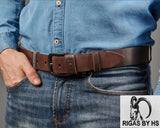 Men's Personalized Custom Engraved Leather Belt